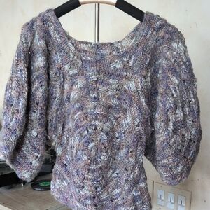 Vertigo Paris Chunky Spiral Pastel Multicolor Knit Sweater